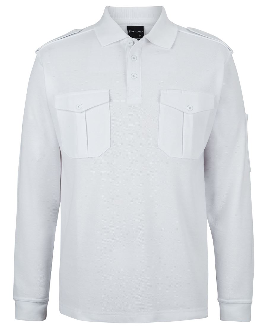 JB's L/S 250 EPAULETTE POLO BLACK -XS - Image 3