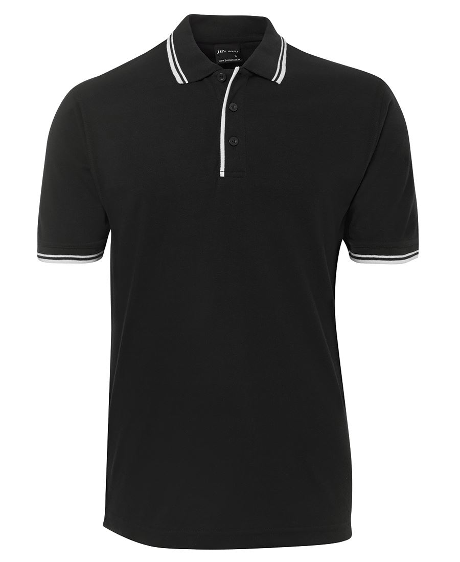 JB's CONTRAST POLO BLACK/RED - 3XS - Image 7