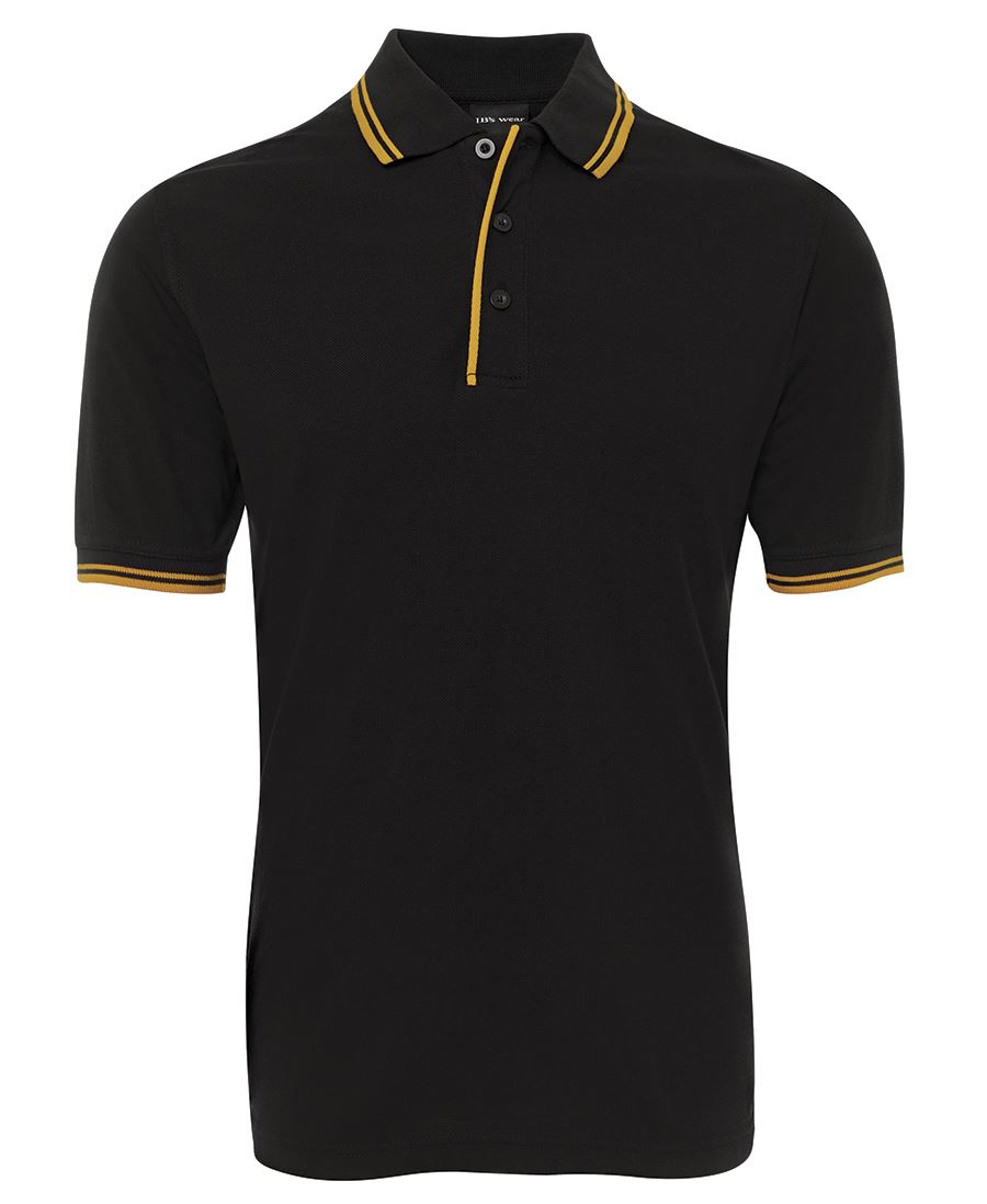 JB's CONTRAST POLO BLACK/RED - 3XS - Image 3