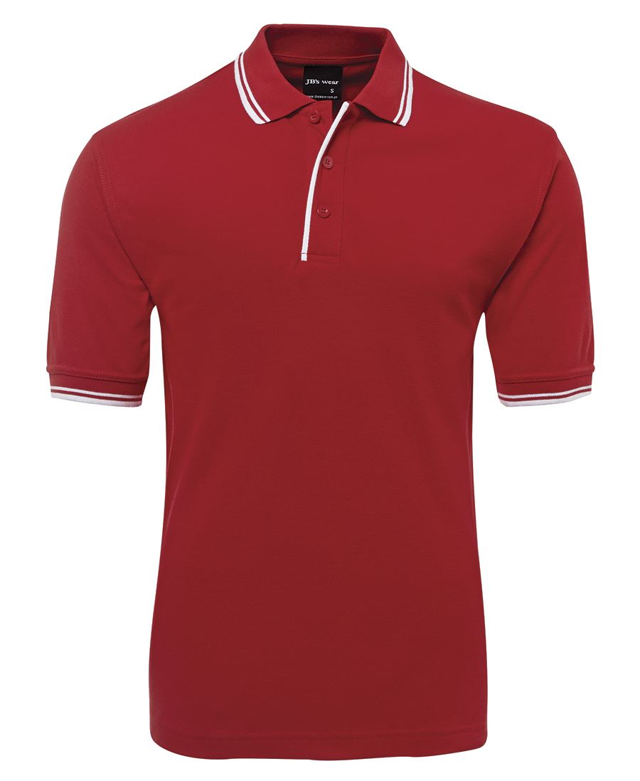 JB's CONTRAST POLO BLACK/RED - 3XS - Image 13