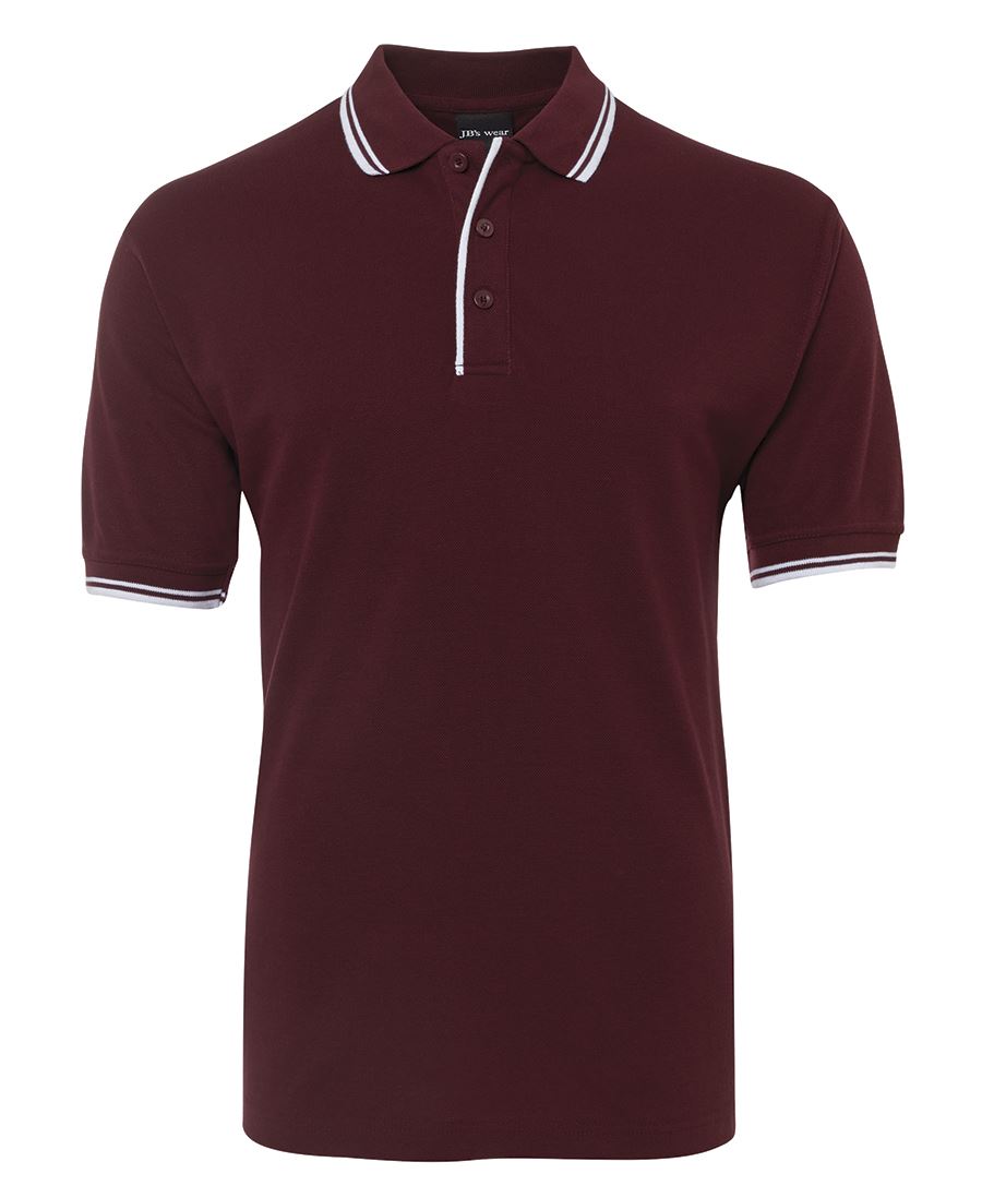 JB's CONTRAST POLO BLACK/RED - 3XS - Image 8