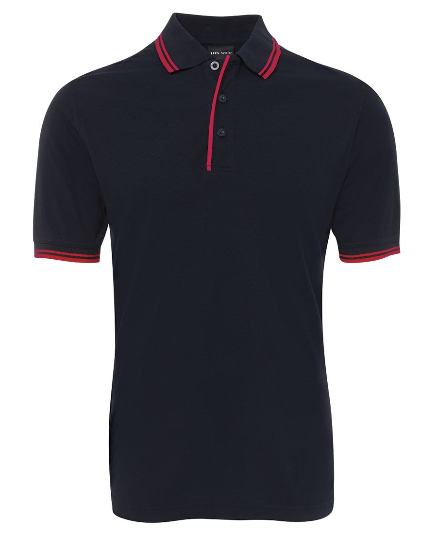 JB's CONTRAST POLO BLACK/RED - 3XS - Image 11