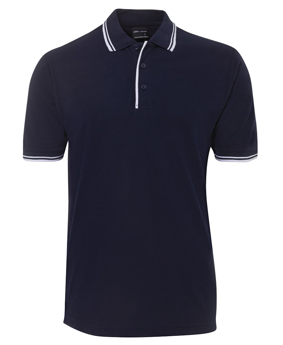 JB's CONTRAST POLO BLACK/RED - 3XS - Image 12