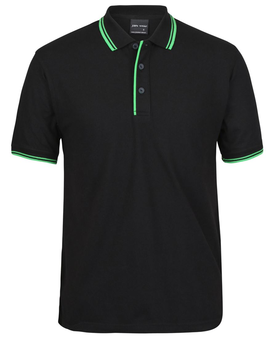JB's CONTRAST POLO BLACK/RED - 3XS - Image 5