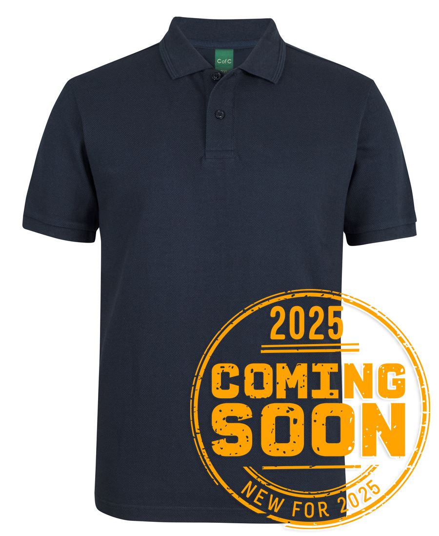 C of C 320G POPCORN COTTON POLO BLACK - 3XS - Image 3
