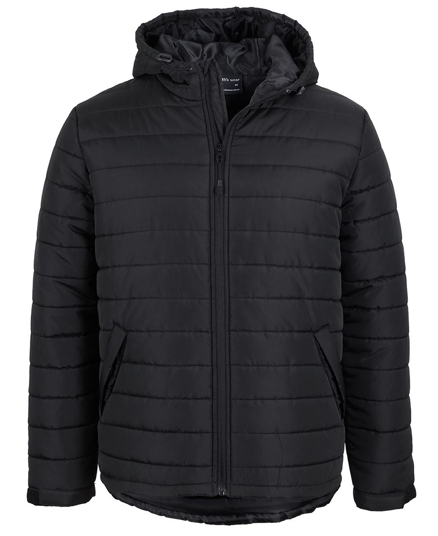 JB's HOODED PUFFER JACKET BLACK - 3XS