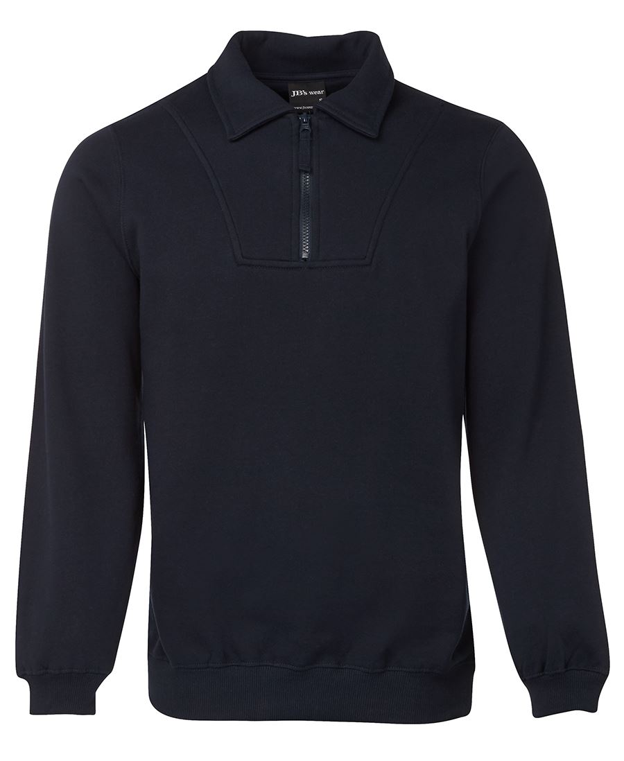 JB's 1/2 ZIP FLEECY SWEAT BLACK-2XS - Image 2