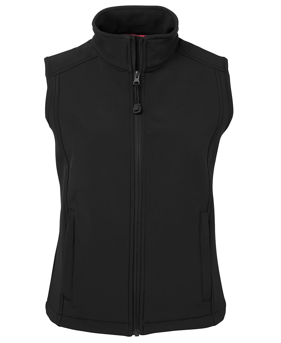 JB's LADIES LAYER (SOFTSHELL) VEST BLACK - 06