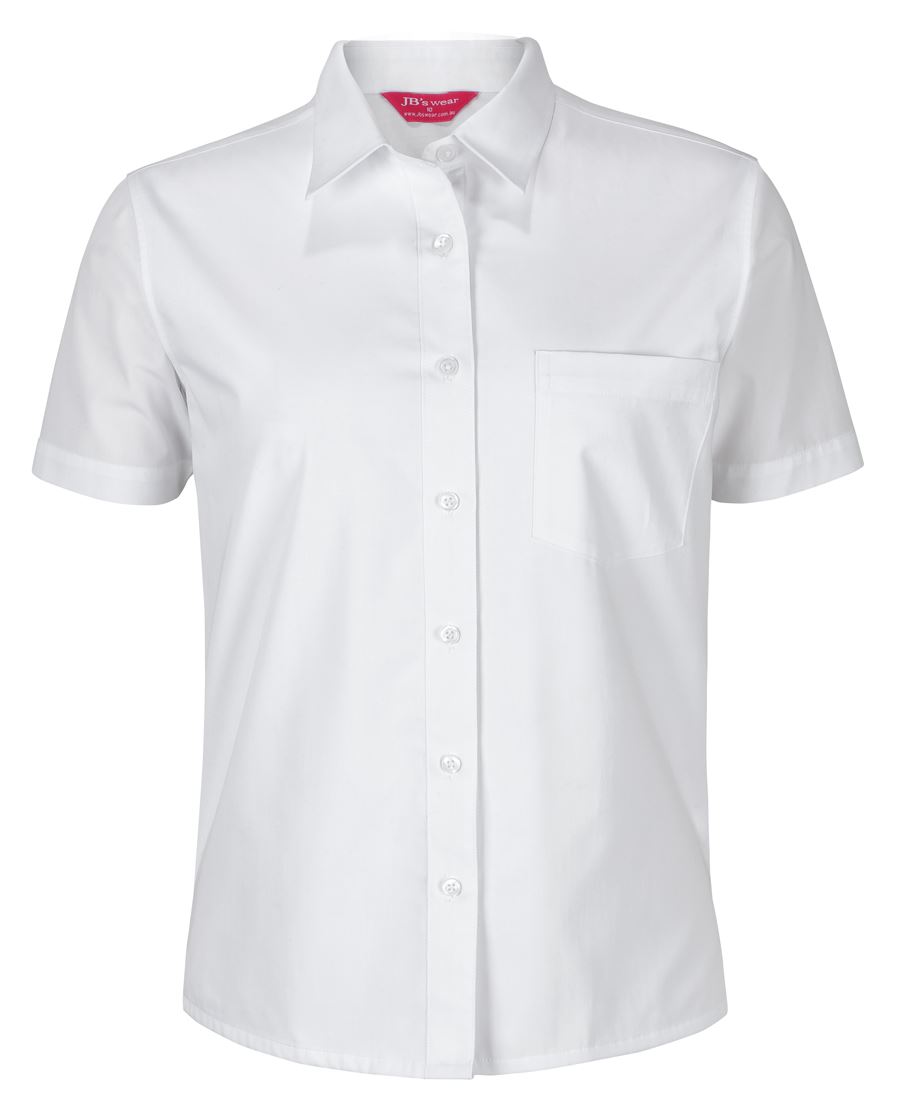 JB's LADIES S/S DOUBLE LAYERED SHIRT WHITE - 04
