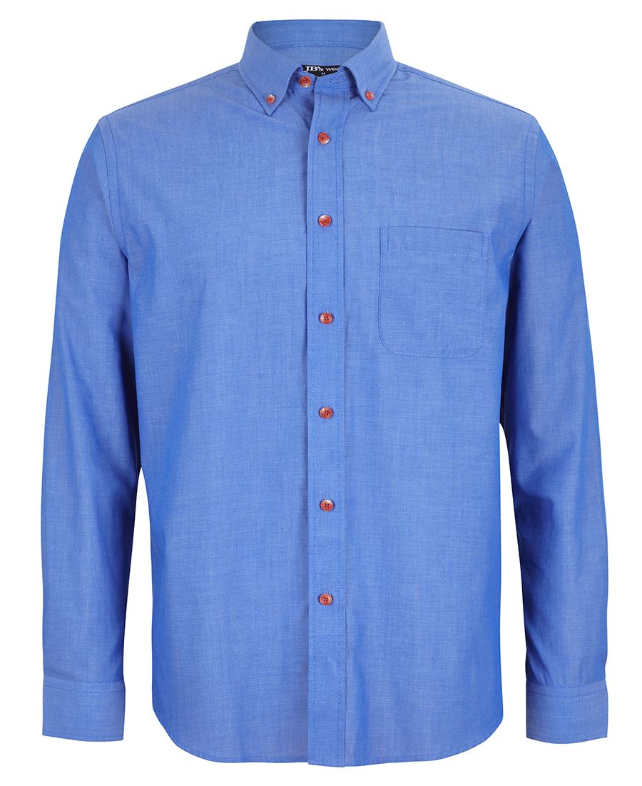 JB's L/S INDIGO CHAMBRAY SHIRT -S