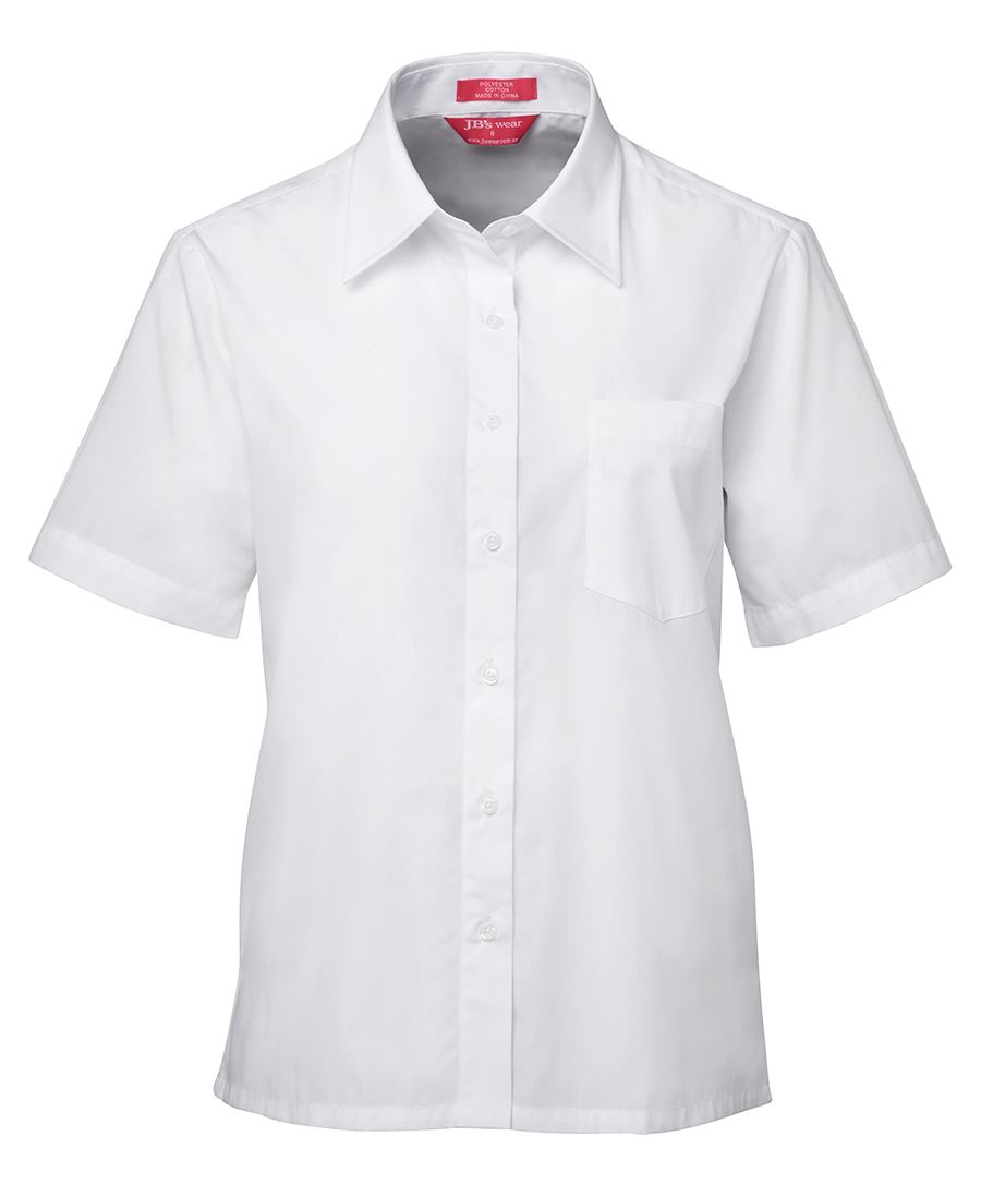 JB's LADIES S/S ORIGINAL POPLIN SHIRT WHITE - 06