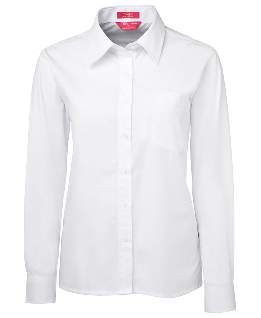 JB's LADIES L/S ORIGINAL POPLIN SHIRT WHITE - 06