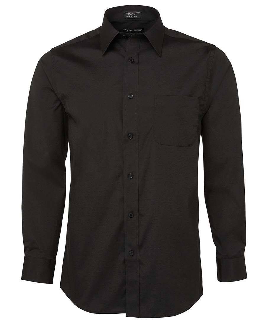 JB's URBAN L/S POPLIN SHIRT BLACK - S