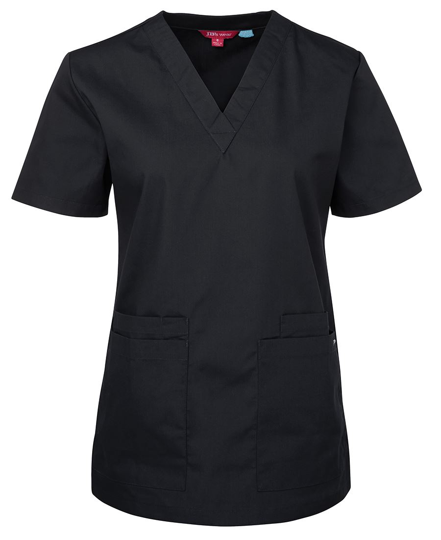 JB's LADIES SCRUBS TOP BLACK - 06