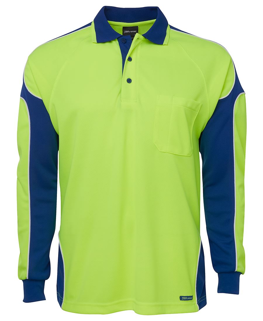 JB's HV 4602.1 L/S ARM PANEL POLO LIME/BLACK-2XS - Image 4