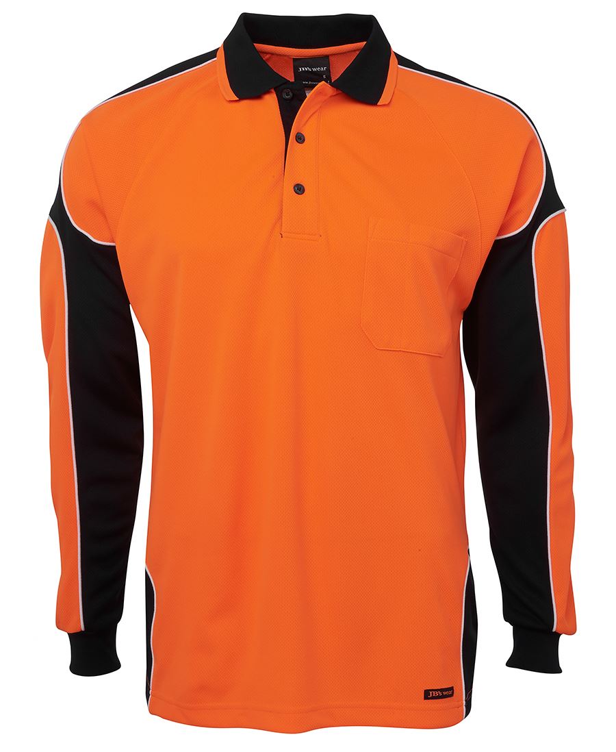 JB's HV 4602.1 L/S ARM PANEL POLO LIME/BLACK-2XS - Image 5