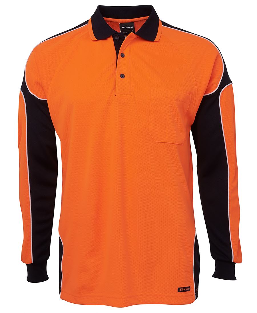 JB's HV 4602.1 L/S ARM PANEL POLO LIME/BLACK-2XS - Image 6