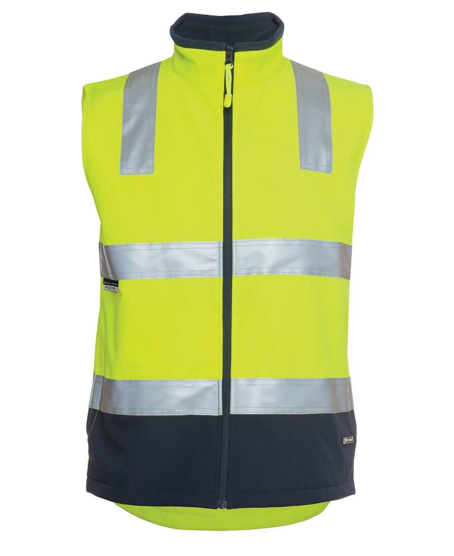 JB's HV 4602.1 (D+N) SOFTSHELL VEST LIME/NAVY - XS