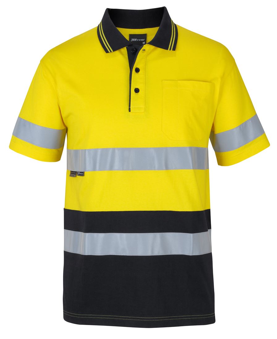 JB's HV (D+N) S/S COTTON POLO YELLOW/BLACK - 2XS - Image 3