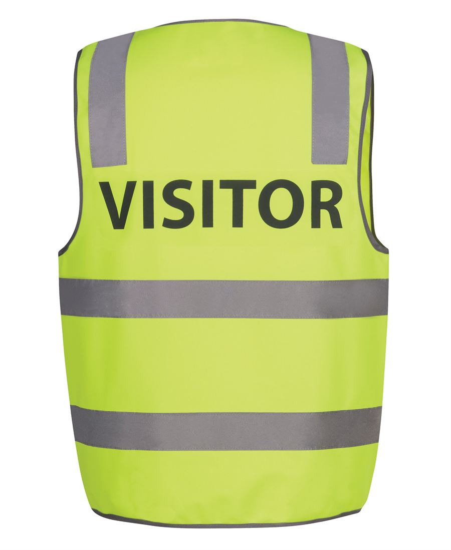 JB's HV (D+N) SAFETY VEST PRINT VISITOR LIME -S