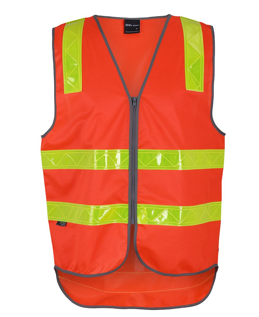 JB's VIC ROAD (D+N) ZIP SAFETY VEST ORANGE - S