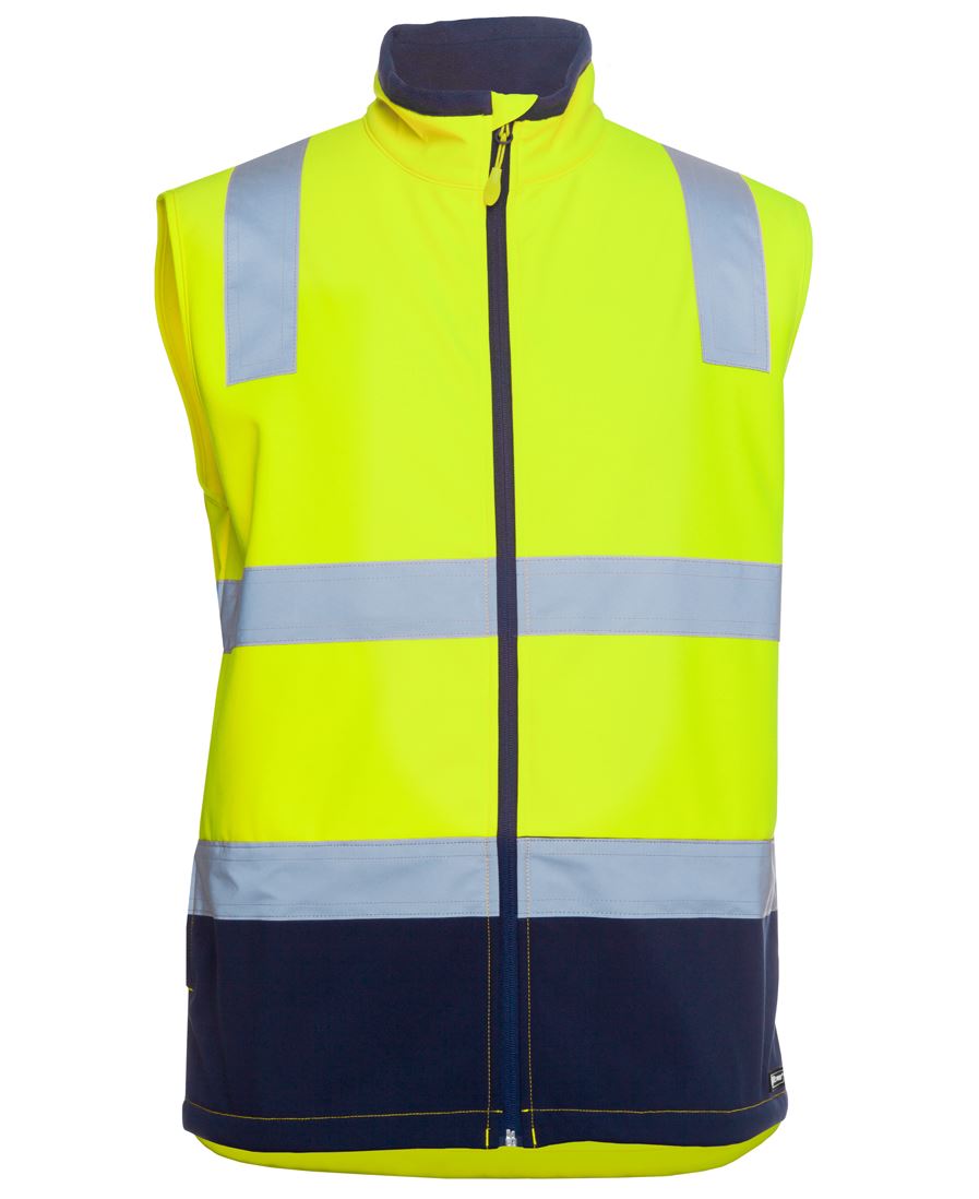 JB's HV (D+N) THREE LAYER SOFTSHELL VEST LIME/NAVY-XS