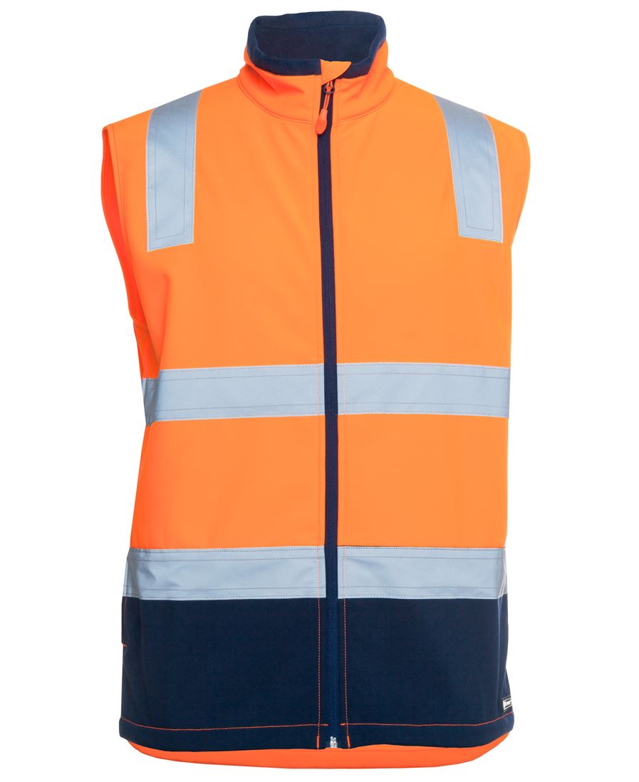 JB's HV (D+N) THREE LAYER SOFTSHELL VEST LIME/NAVY-XS - Image 2