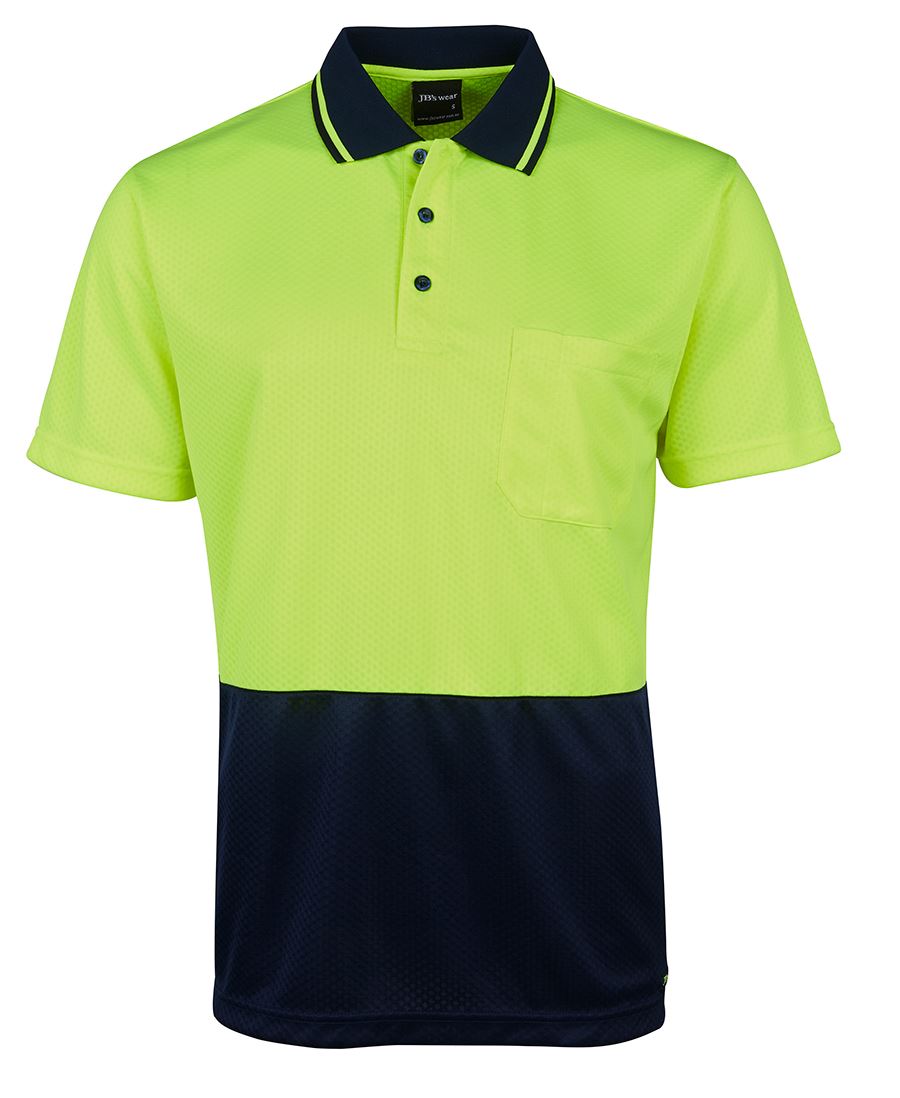 JB's HV 4602.1 JACQUARD NON CUFF POLO LIME/BLACK - XS - Image 2