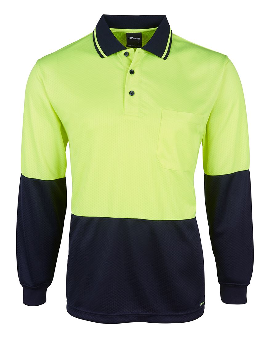 JB's HV 4602.1 L/S JACQUARD POLO LIME/BLACK - XS - Image 2