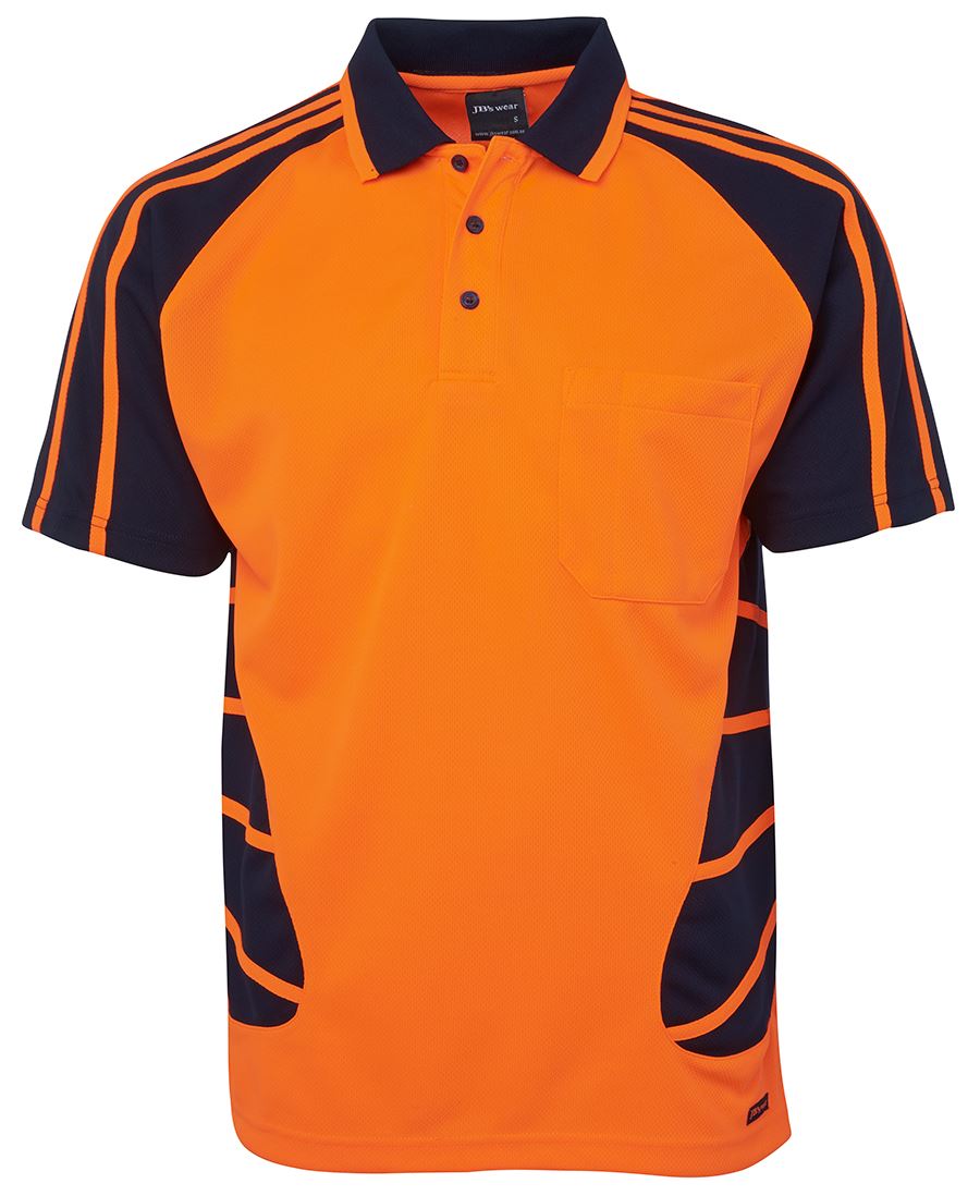 JB's HV S/S SPIDER POLO LIME/BLACK-2XS - Image 5