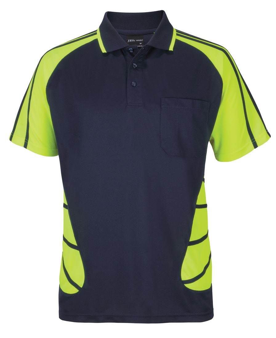 JB's STREET SPIDER POLO BLACK/LIME - 2XS - Image 3