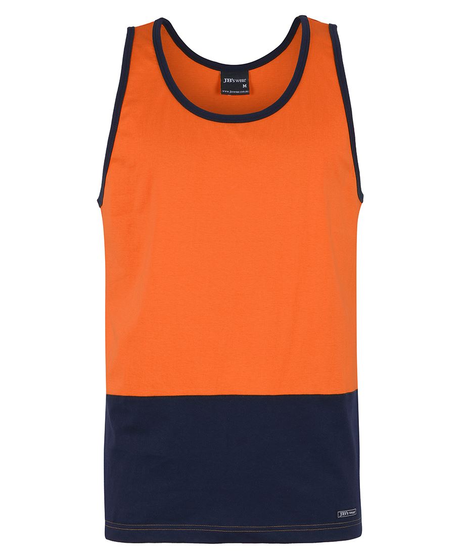 JB's HV COTTON SINGLET YELLOW/NAVY - 2XS
