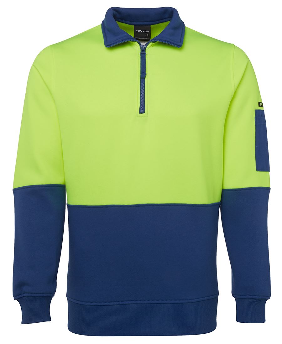 JB's HV 1/2 ZIP FLEECY LIME/BLACK -2XS - Image 5