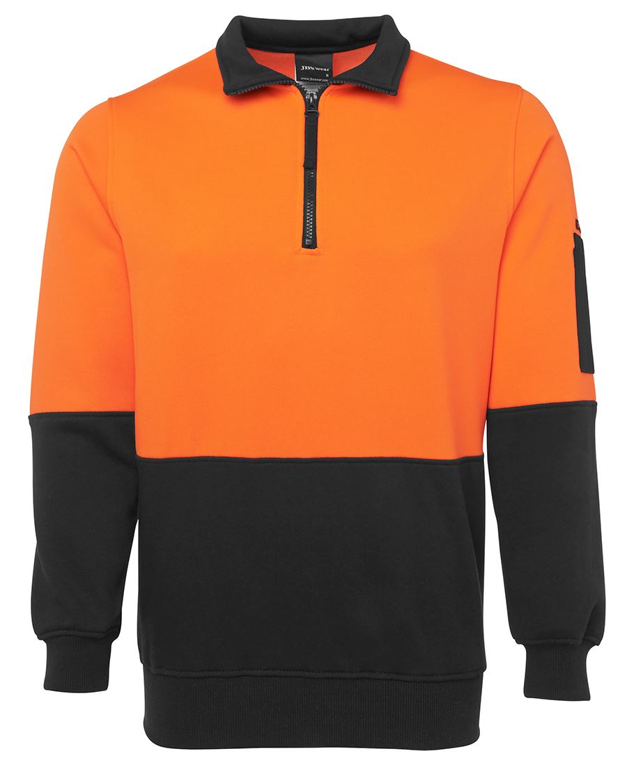 JB's HV 1/2 ZIP FLEECY LIME/BLACK -2XS - Image 6