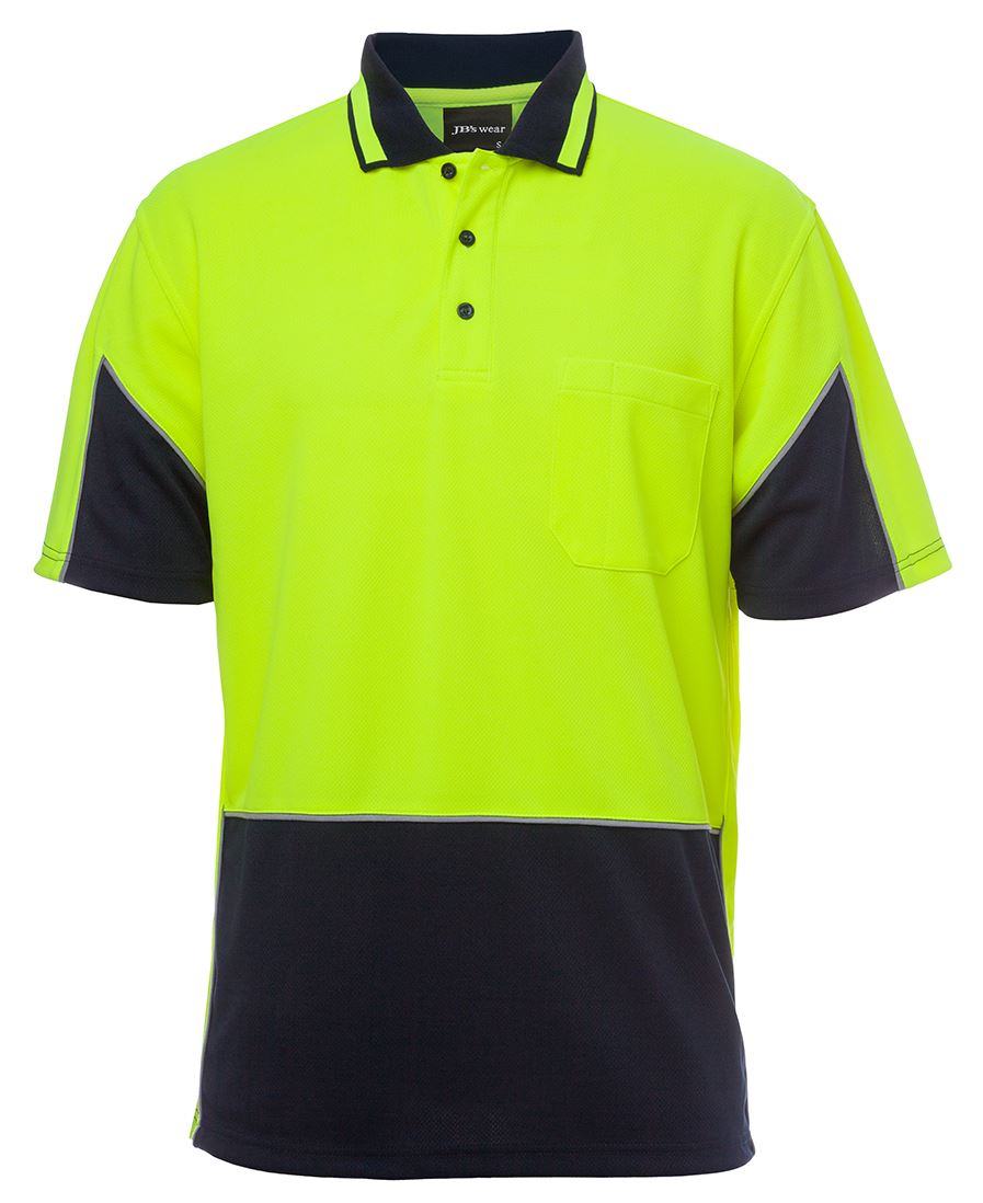 JB's HV 4602.1 S/S GAP POLO LIME/NAVY - 2XS