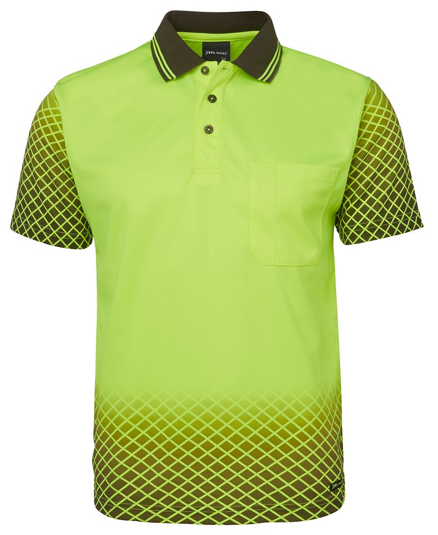 JB's HV 4602.1 NET SUB POLO LIME/BLACK - XS