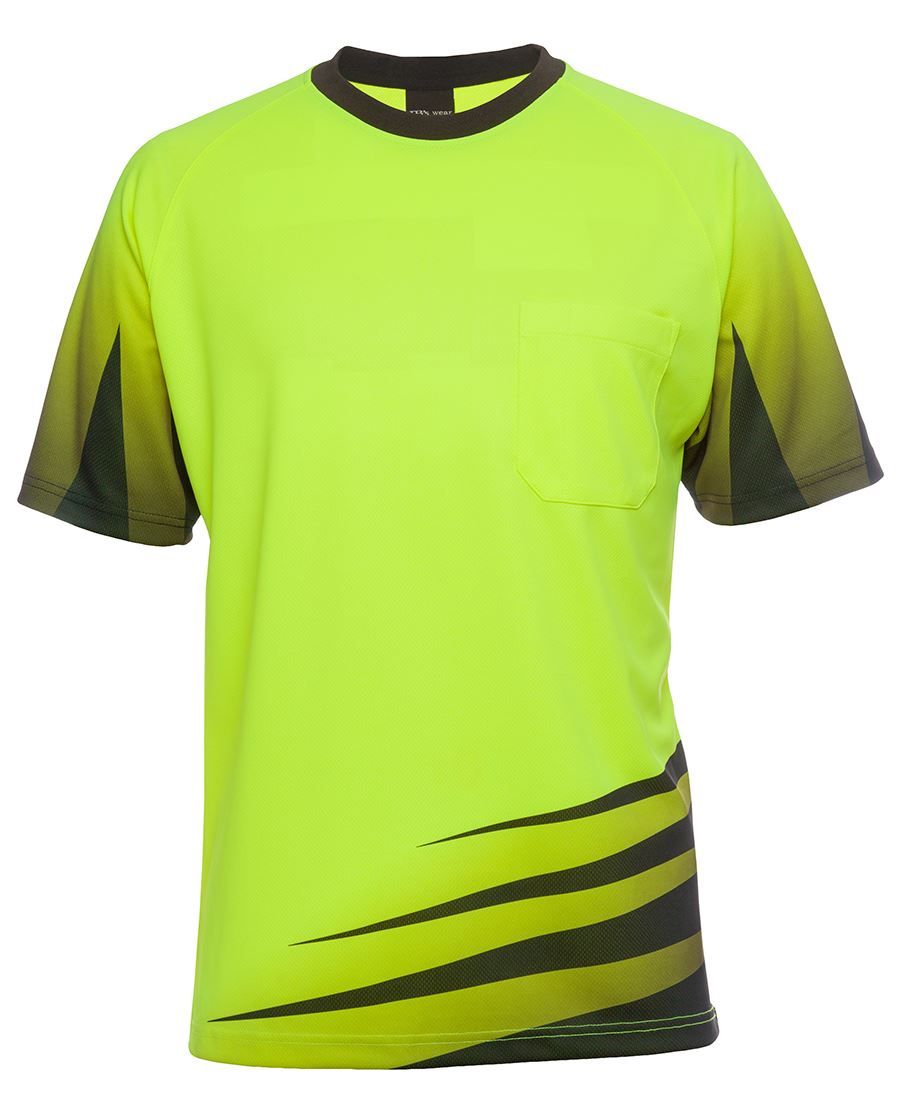 JB's HV S/S RIPPA SUB TEE LIME/BLACK - XS