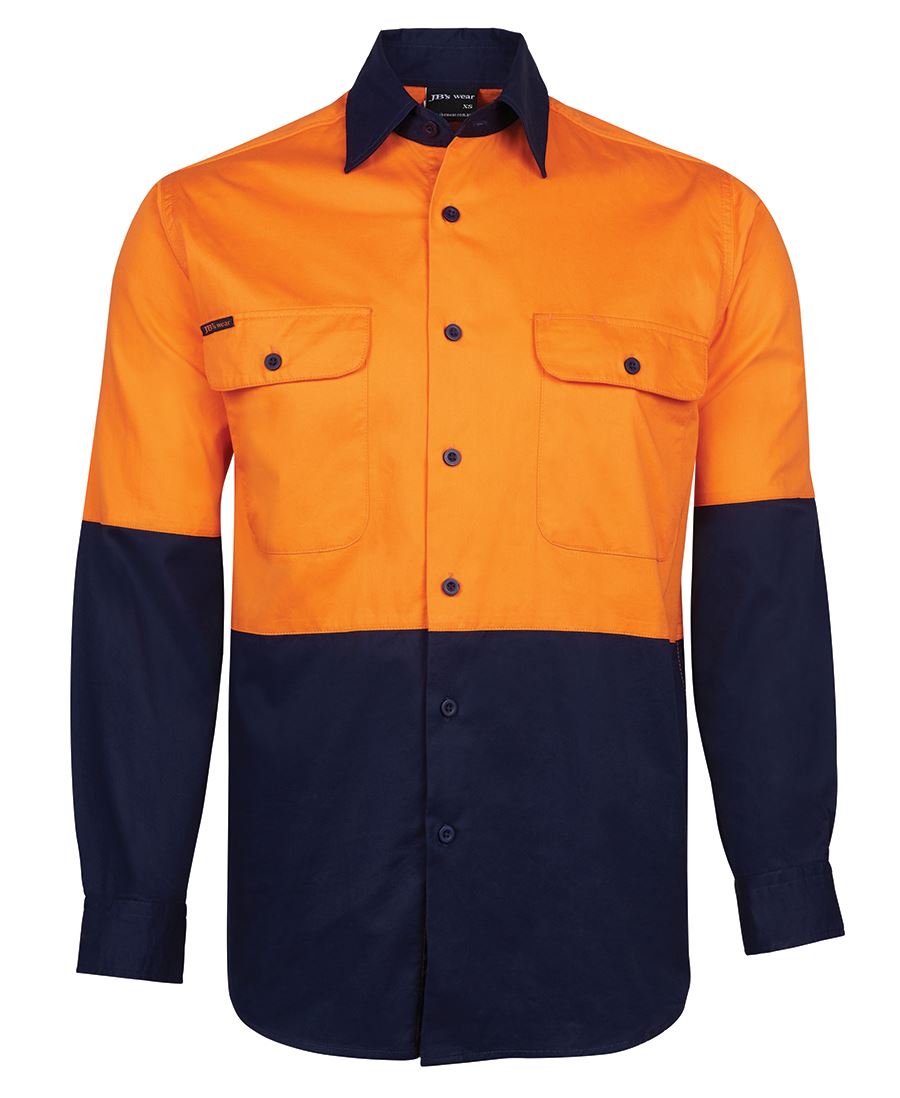 JB's HV L/S 150G SHIRT ORANGE/BLACK -3XS - Image 3