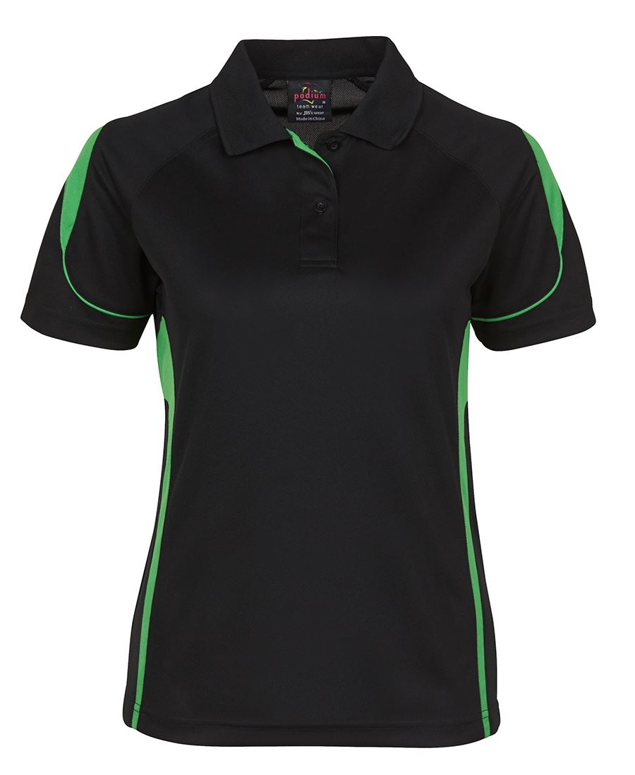 PDM LADIES BELL POLO BLACK/RED - 08 - Image 3