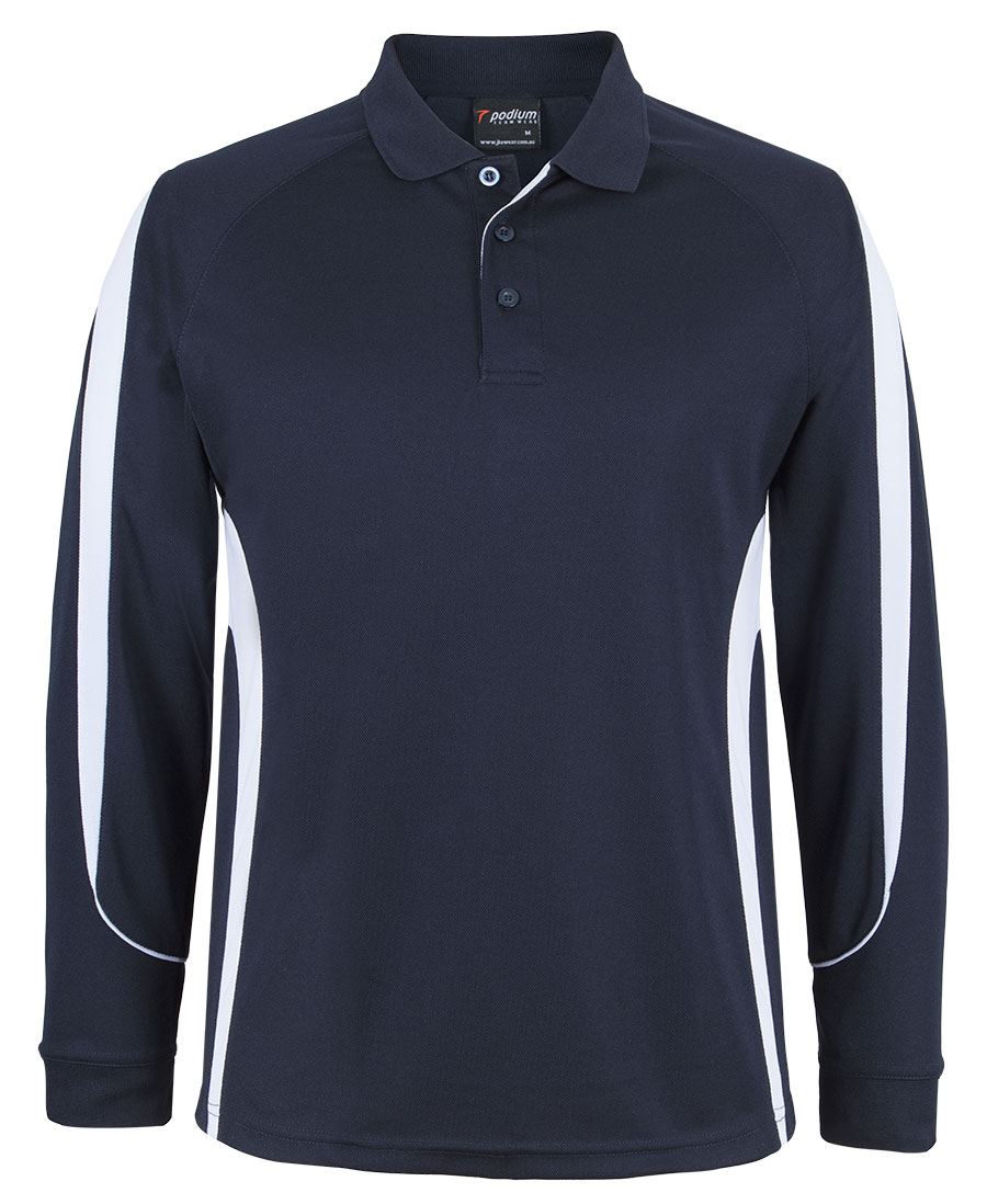 PDM L/S BELL POLO BLACK/AQUA - 3XS - Image 6