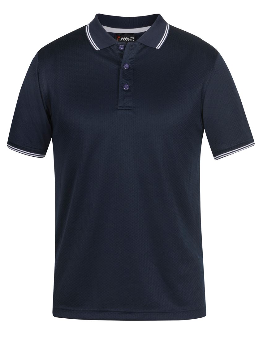 PDM JACQUARD CONTRAST POLO BLACK/PEA GREEN - S - Image 4