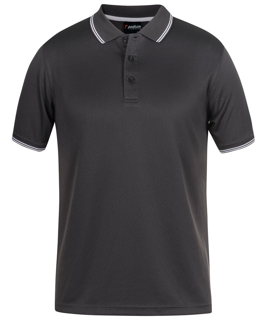PDM JACQUARD CONTRAST POLO BLACK/PEA GREEN - S - Image 3