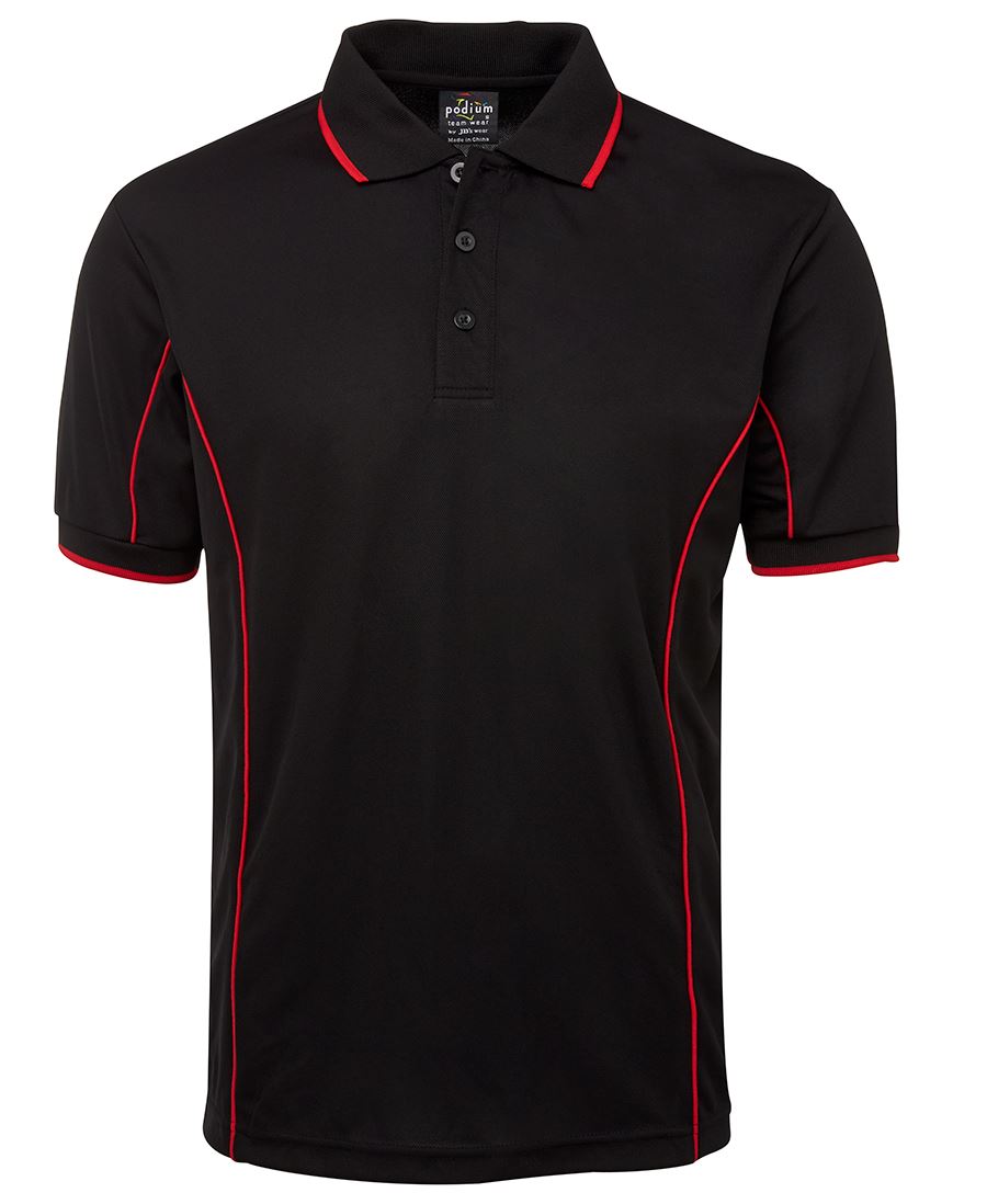 PODIUM S/S PIPING POLO FOREST/WHITE-2XS - Image 8