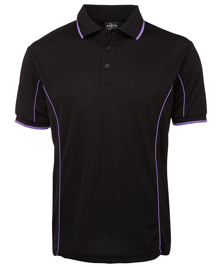 PODIUM S/S PIPING POLO FOREST/WHITE-2XS - Image 7