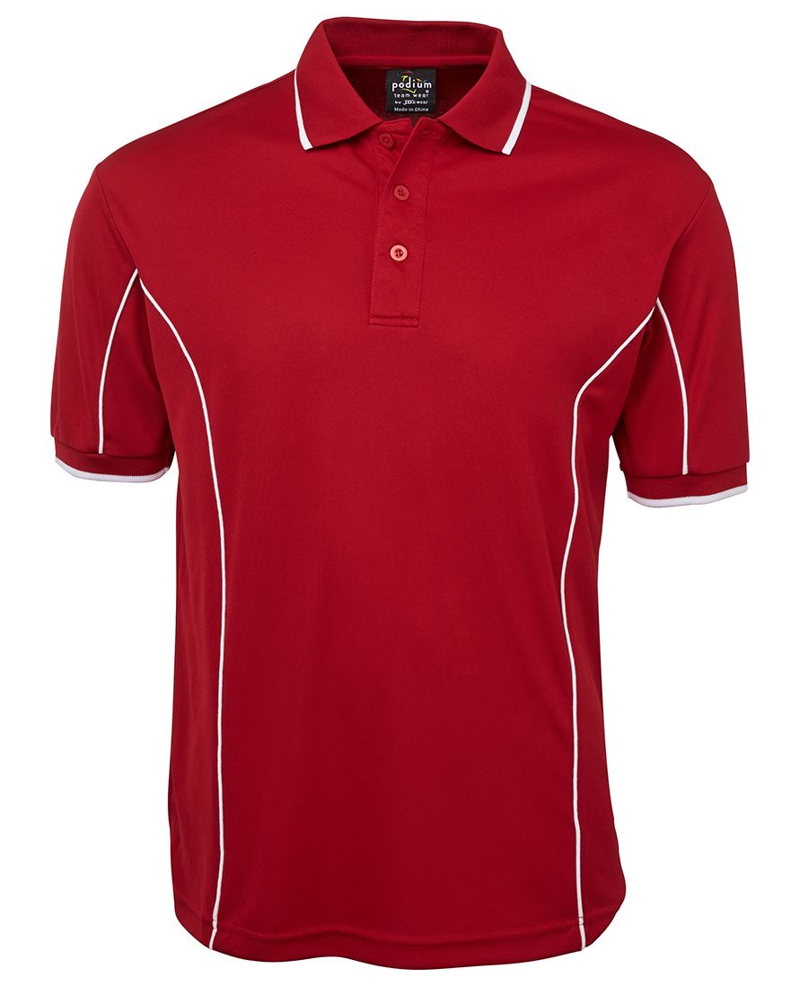 PODIUM S/S PIPING POLO FOREST/WHITE-2XS - Image 12