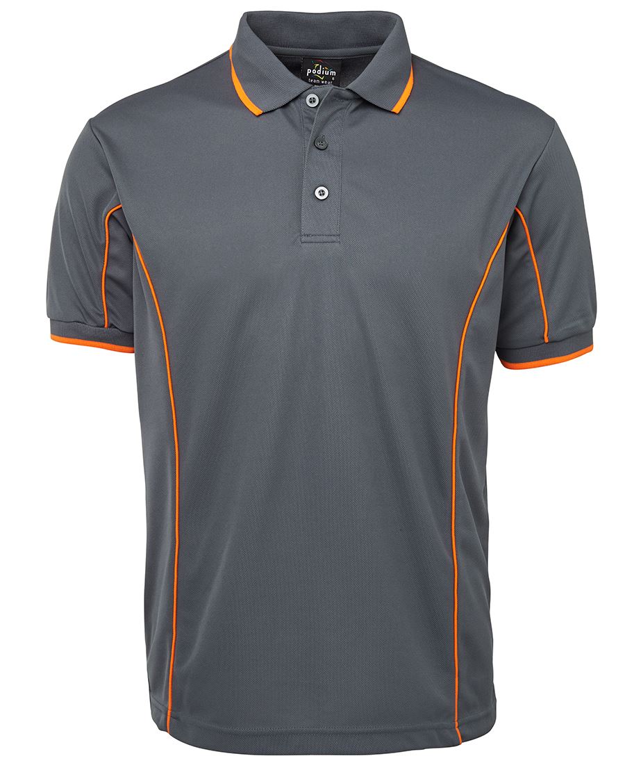 PODIUM S/S PIPING POLO FOREST/WHITE-2XS - Image 14