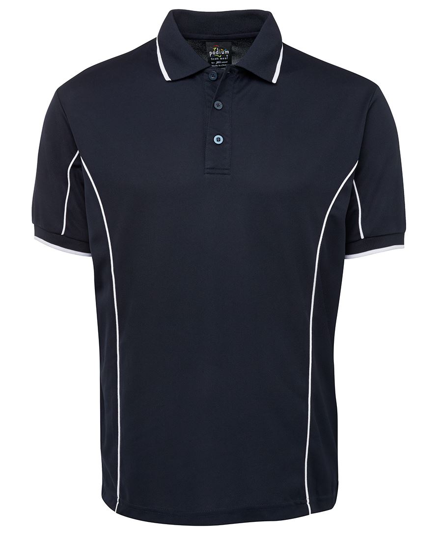 PODIUM S/S PIPING POLO FOREST/WHITE-2XS - Image 20