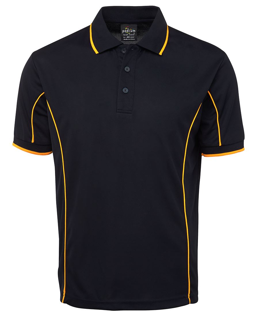 PODIUM S/S PIPING POLO FOREST/WHITE-2XS - Image 17