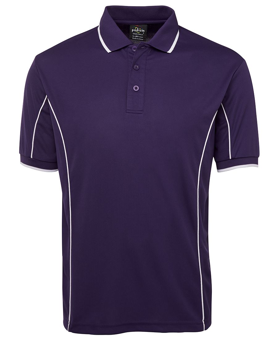 PODIUM S/S PIPING POLO FOREST/WHITE-2XS - Image 21