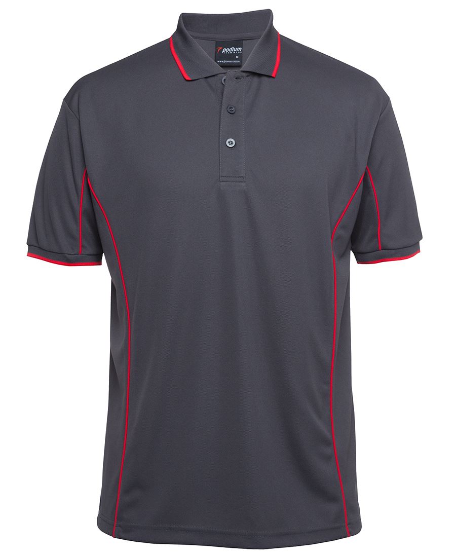 PODIUM S/S PIPING POLO FOREST/WHITE-2XS - Image 11